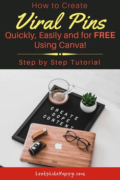 Create viral Pinterest pins using Canva! It's quick and easy using this step-by-step guide. Use Canva to create pins designed to go viral using viral pin titles, templates and layouts. #canva #pinterest